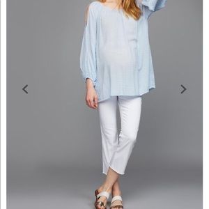 Luxe Essentials Denim Crop Boot Maternity Jeans